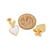 Rack Plating Heart Brass Stud Earrings for Women EJEW-C125-26G-01-5