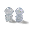 UV Plating Rainbow Iridescent Acrylic Beads PACR-M002-06C-3