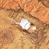 Clear Domed Glass Cabochon Cover and Brass Lever Back Earring Settings for DIY DIY-PH0001-60S-4