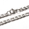 Tarnish Resistant Trendy 304 Stainless Steel Figaro Chain Bracelets BJEW-L510-11-1