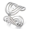 304 Stainless Steel Hollow Open Cuff Rings RJEW-D006-04P-1