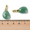 Natural Green Aventurine Pendants G-Q005-02G-04-3