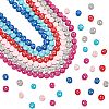 6 Strands 6 Colors Handmade Polymer Clay Bead Strands CLAY-NB0001-71-1
