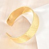 15.5MM Brass Textured Open Cuff Bangles for Women KK-CBA68DA-11G-2