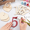Wood Table Numbers WOOD-WH0112-93-3