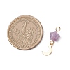 Synthetic Blue Lace Agate & Natural Rose Quartz & Rhodonite & Green Aventurine & Lepidolite Star Pendants PALLOY-JF04757-2