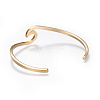 Ion Plating(IP) 304 Stainless Steel Cuff Bangles LS-BJEW-G611-01G-3