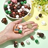 80Pcs 14 Styles Silicone Focal Beads SIL-YW0002-36-4