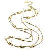 304 Stainless Steel Satellite Chain Necklaces LS-BJEW-K257-06G-1