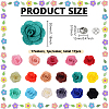 17Pcs Cloth Flower Brooches JEWB-FG00002-2
