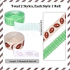 9M 2 Styles Rugby Theme Heat Transfer Polyester Grosgrain Ribbons OCOR-GF0005-05B-2
