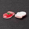 Christmas Themed Opaque Resin Cabochons CRES-P022-18-4