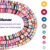 4 Strands 4 Styles Handmade Polymer Clay Beads Strands CLAY-YW0002-22C-1