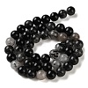 Natural Tourmalinated Quartz Beads Strands G-C268-B06-02-3