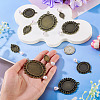 10Pcs 5 Style Alloy Pendant Cabochon Settings HJEW-TAC0119-6