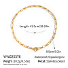 Minimalist 5mm 304 Stainless Steel Paperclip Chain OT Necklaces for Women DI6233-1-2
