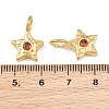 304 Stainless Steel Micro Pave Cubic Zirconia Pendants CU-CBA02E8-19G-03-3