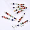 CHGCRAFT 8pcs 4 Styles 7 Chakra Mixed Gemstone Copper Wire Wrapped Connector Charms and Big Pendents FIND-CA0006-95-2