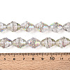 Electroplate Transparent Glass Beads Strands EGLA-N020-03H-4