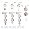 DIY Blank Oval Tibetan Charms Brooches Making Kit JEWB-AR00001-1