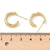 C-Shaped Brass Stud Earrings EJEW-A132-06G-5