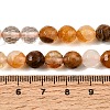 Natural Yellow Hematoid Quartz Beads Strands G-I003-8mm-04-4