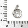 925 Sterling Silver Pave Cubic Zirconia Pendants STER-B009-01A-04-3