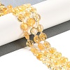 Heated Natural Citrine Beads Strands G-N342-17-2