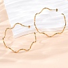 304 Stainless Steel Wavy Stud Earrings EJEW-R028-02G-3