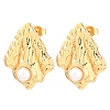 Ocean 304 Stainless Steel Stud Earrings EJEW-E614-01B-G-2