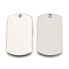 Tarnish Resistant 201 Stainless Steel Rectangle Mirror Polished Finish Stamping Blank Tag Pendants LS-STAS-S031-03-1