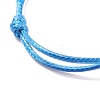 Natural Sodalite Heart Braided Cord Bracelet BJEW-JB07685-04-5