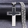 Stainless Steel Cross Pendant Necklaces YH0814-2-1