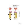 Back to School Acrylic Dangle Stud Earrings FS-WGAA197-12-1