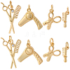 8Pcs 4 Styles Brass Pendants KK-BBC0023-02A-1