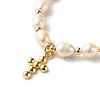 Adjustable Natural Pearl Beads Slider Bracelets BJEW-JB06531-02-4