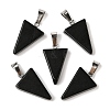 Natural Obsidian Pendants G-B127-04P-06-2