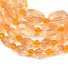 Heated Natural Citrine Beads Strands G-Z147-B01-03-4
