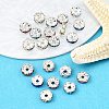 Brass Rhinestone Spacer Beads RB-A014-L7mm-S-4
