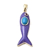 Natural & Synthetic Mixed Gemstone Pendants KK-Z137-19G-2