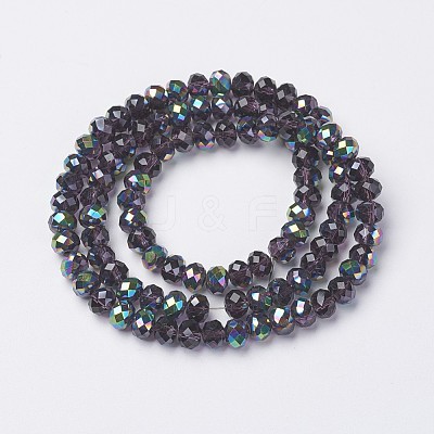 Electroplate Transparent Glass Beads Strands LS-EGLA-A034-T4mm-Q09-1