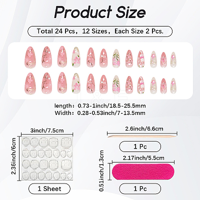 1Set Plastic Full Cover Press On False Nails MRMJ-CP0001-68-1