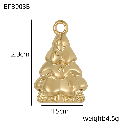 Christmas 304 Stainless Steel Pendants SA-OY002-38G-1