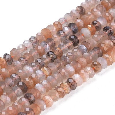 Natural Multi-Moonstone Beads Strands G-R475-002B-1
