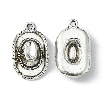 Tibetan Style Alloy Hat Pendants TIBEP-1023-AS-FF-1