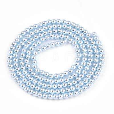 Baking Paint Pearlized Glass Pearl Bead Strands HY-N002-2mm-A05-1