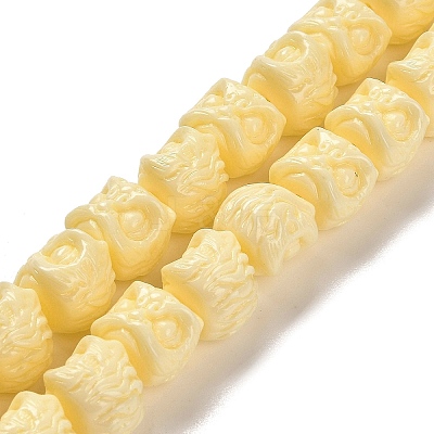 Synthetic Coral Carved Beads Strands CORA-H003-02-1