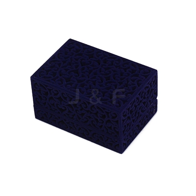 Plastic & Velvet Ring Boxes CON-WH0081-23-1