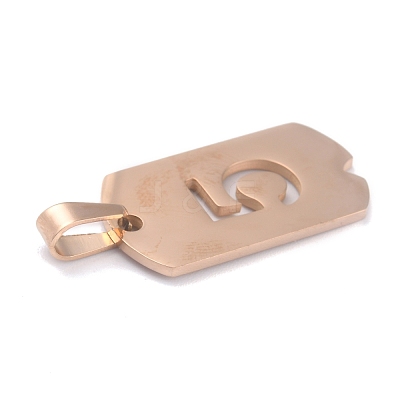 Ion Plating(IP) 304 Stainless Steel Pendants STAS-O127-C05-1