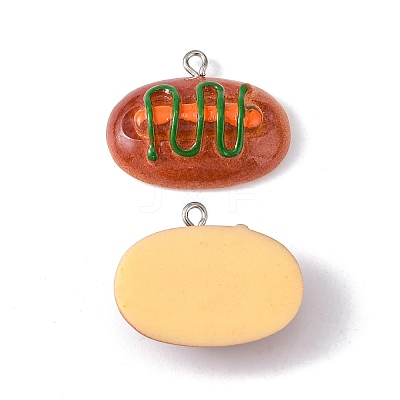 Resin Pendants RESI-WH0014-37-1